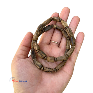 Original Natural Smooth Rod Agarwood Bracelet From Vietnam New Product Ready for Export <b>Wood</b> <b>Beads</b> - Product Image 1