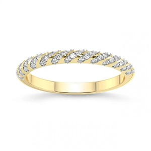 แหวนเพชรเม็ดเล็กทรงแถว เพชรเลี้ยงในห้องปฏิบัติการ 0.20 กะรัต น้ำหนักรวม 14K ทองคำแท้ สี FG ความสะอาดระดับ VS 52 เพชร จากโรงงานโดยตรง เครื่องประดับชั้นดี - Product Image 2