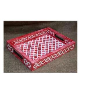 Plateau de service en bois fabriqué à la main de haute qualité personnalisé pour la maison et le restaurant en bois naturel pour restaurant hôtel - Product Image 1