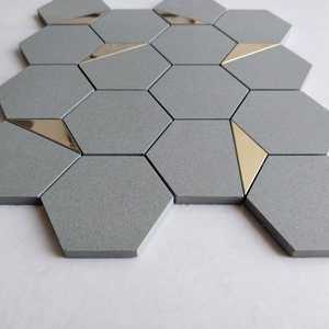 กระเบื้องโมเสคเซรามิก PVD หกเหลี่ยม73มม. เคลือบเงาสำหรับผนังภายในวิลล่าโรงแรมห้องครัวห้องน้ำห้องนั่งเล่น - Product Image 2