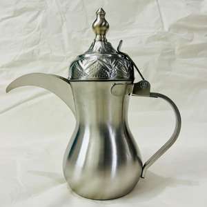 หม้อกาแฟตุรกีสีเงินพร้อมฝาปิดนูนโลหะทนความร้อนมีหลายขนาดให้เลือก - Product Image 5