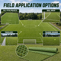 Gazon hybride Turfnest pour terrains de football professionnels, renforcement en maille pour gazon naturel, rouleau vert personnalisé jusqu'à 4 m de largeur