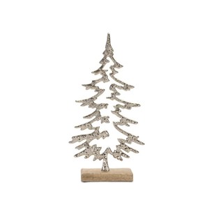 Hot Selling Metal <b>Tree</b> With Wood Base For <b>Christmas</b> Home Decoration with Best Price From India - Product Image 1