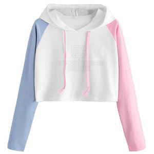 2025 Online Best Selling <b>Winter</b> Women Crop <b>Top</b> Hoodies 100% Cotton Front Logo High Quality Pakistan Manufacturer - Product Image 1