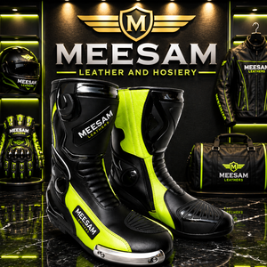 Nouvelles Chaussures de Course Moto 2027 en Cuir Confortables et Respirantes avec Doublure en Maille Grande Taille Bottes Ventilées en Promotion - Product Image 1