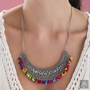 PRAO Anti-Tarnish <b>Vintage</b> <b>Necklace</b> Set With Earrings - Product Image 2