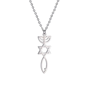 Collar Minimalista de Acero Inoxidable para Mujer con Colgante de Estrella de Hexagrama, Cadena para Clavícula para Uso Diario, Joyería Judía - Product Image 5