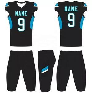 Camiseta de fútbol americano de diseño personalizado, tela de alta calidad con patrón de fútbol con bandera bordada para clubes de jóvenes y adultos para hombres - Product Image 1