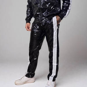 ชุดวอร์มสตรีทแวร์ฤดูหนาวปี 2026 ผ้าไนลอน PU เงาสูง น้ำหนักเบา กันลม พิมพ์ลาย ชุดออกกำลังกาย ปรับแต่งโลโก้และสีได้ - Product Image 4