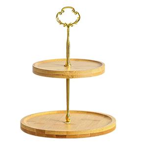 Maravilloso diseño de exhibición de madera elegante soporte de pastel OEM ODM personalizado al por mayor soporte de pastel de madera respetuoso con el medio ambiente plato de pastelería - Product Image 3