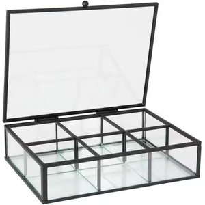 Meilleures ventes Nouveauté Armoire de rangement en verre transparent avec cadre noir Design unique Vitrine d'exposition artisanale - Product Image 5