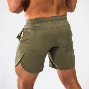 กางเกงขาสั้นเล่นยิมไซส์ใหญ่พิเศษสำหรับผู้ชายมีกระเป๋าเป็นมิตรกับสิ่งแวดล้อมดีไซน์สีพื้นออกแบบได้ตามต้องการ - Product Image 2