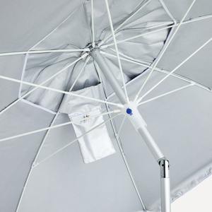 <span class=keywords><strong>Parasol</strong></span> de <span class=keywords><strong>plage</strong></span> bleu en aluminium avec cadre en fibre de verre de luxe de 8 pieds, protection UV, portable avec sac de transport, vente en gros - Product Image 4