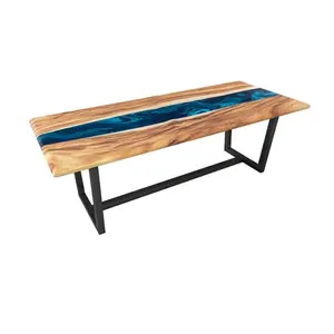 पारंपरिक शैली का घरेलू फर्नीचर सजावट साइड टेबल सबसे अधिक बिकने वाली लकड़ी की टेबल धातु स्टैंड के साथ अनुकूलित टेबल