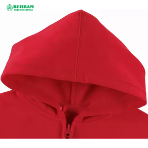 Sweat à capuche unisexe personnalisé OEM, chaud et zippé |   Vêtements de sport décontractés et élégants pour la rue, en polaire/tissu éponge français, respirants et à séchage rapide - Product Image 5