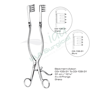 Retractores Beckmann-Adson al por mayor, retractores Beckman-Eaton de acero inoxidable, retractor Beckman Adson - Product Image 5