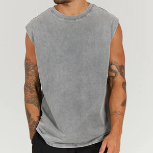 Débardeur Homme Coupe Oversize Effet Délavé Respirant 100% Coton Tricoté Streetwear Conforme aux Normes de Taille et de Poids - Product Image 2