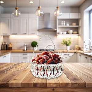 Haute qualité Vintage argent métal Snack assiette fruits secs plateau étagère de rangement élégant vaisselle servant des noix Original décor à la maison - Product Image 3