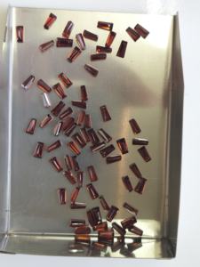 1x2x4mm rojo granate cónico Baguette corte piedra preciosa natural - Product Image 4