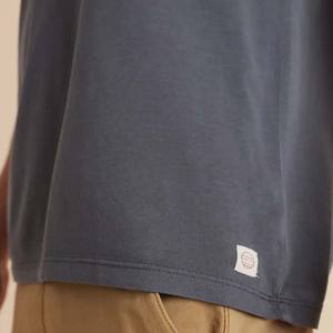 Camiseta de Manga Corta con Cuello Redondo y Etiqueta Tejida de Fibra de Algodón/Bambú con Impresión Personalizada - Product Image 6