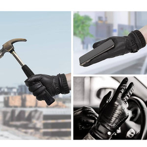 Top Best Selling Price Premium Quality <b>Touch</b> <b>Screen</b> Leather <b>Gloves</b> for Travel & Sports Breathable Eco-Friendly Four Seasons Use - Product Image 3