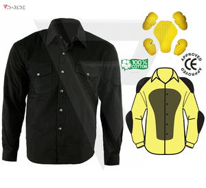 Chemise durable en Kevlar avec col montant et poches poitrine pour hommes avec chemise de protection blindée pour les caractéristiques des hommes - Product Image 5