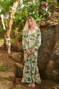 เดรสยาวสไตล์โบฮีเมียนสำหรับผู้หญิง, เดรสยาวพิมพ์ลายราชวงศ์อินเดีย - Product Image 3