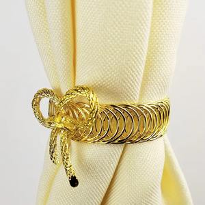 ''BOWKNOT'' Anneaux de serviette en métal, parfaits pour les réunions de famille, offrant une touche festive grâce à des finitions métalliques et des motifs détaillés - Product Image 3