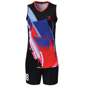 Último Diseño, Material 100% Poliéster, Ropa Deportiva para Exteriores, Conjuntos de Uniformes de Voleibol Ligeros, Estampados, Personalizados de Alta Calidad - Product Image 3