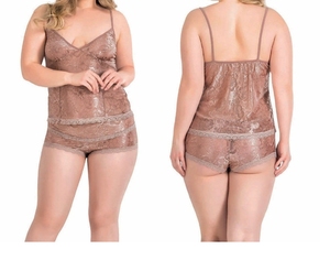 ENSEMBLE SHORT DE LINGERIE FANTAISIE NOIR DE GRANDE TAILLE dans une BOÎTE CADEAU SPÉCIALE 2XL 3XL 4XL - Product Image 3