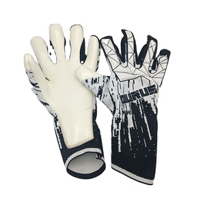Gants de gardien de but de football d'extérieur en cuir PU de haute qualité, avec sangle de poignet réglable, imperméables, antidérapants et légers, à doigts entiers - Product Image 1