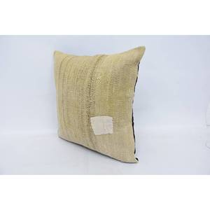 Beige 24x24 pulgadas Kantha Patchwork lana almohada rústico Vintage cuadrado esponjoso patrón para el hogar sofá uso Navidad decoración tela - Product Image 4