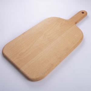 Grande planche à découper rectangulaire en bois de hêtre de 50x23 cm avec poignée - Plateau de service en bois massif naturel - Ustensiles de cuisine écologiques - Product Image 3