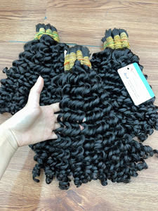 Grande vente 2025 paquets de cheveux bruts cuticule aligné vapeur vague profonde Extensions de cheveux en vrac livraison directe en gros - Product Image 4