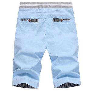 Shorts de basketball pour hommes de qualité supérieure, couleur personnalisée, 100% coton, solides, écologiques, taille élastique, séchage rapide, respirants - Product Image 2
