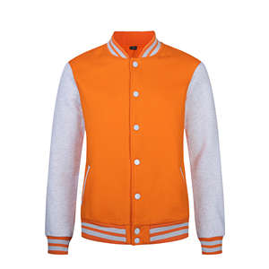 Chaqueta Universitaria para Hombre, Corte Moderno, Cierre de Cremallera, Estilo Universitario Vintage, Acolchada, con Capucha, Resistente al Viento, para Atuendos Urbanos - Product Image 4