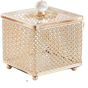 Caja de Joyería de Metal de Lujo Estilo Real con Forro de Terciopelo, Tamaño Personalizable - Eleve Su Colección, Venta al Por Mayor - Product Image 4