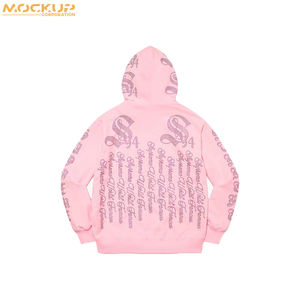 2025 nouveau strass de haute qualité pour sweat à capuche Streetwear 100% coton lourd imprimé strass sweats à capuche - Product Image 2