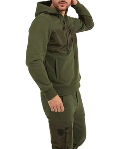 Venta caliente de moda Slim Fit hombres chándal ropa de entrenamiento cómodo pulóver con capucha con bolsillo de canguro Slim Fit sólido - Product Image 3