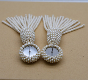 Pendientes de Perlas Mágicas Hechos a Mano con Borlas, Adornados con Cuentas, Pendientes Largos con Borlas y Plata de Ley - Product Image 2