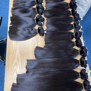 Extensions de cheveux humains vierges droits en os vietnamien trame frontale en dentelle de style vague non traitée crue vente en gros au détail disponible - Product Image 1