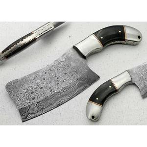 Cuchillo de Cocina Burraq DIY OEM Hecho a Mano de Acero de Damasco, Multifuncional, con Patrón de Gota de Lluvia, 10 Pulgadas, con Funda de Cuero, para Uso en la Cocina - Product Image 3