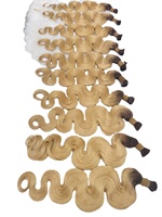 Cheveux colorés en vrac #613 Blond Ombre Body Wave cheveux vierges humains cuticule alignée Double dessiné vietnamien pour perruque Extension de cheveux