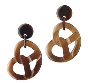 Vente en gros de boucles d'oreilles en corne de buffle Style animal de qualité supérieure 100% véritable corne naturelle polie étanche cadeau de mariage artisanat HF - Product Image 2