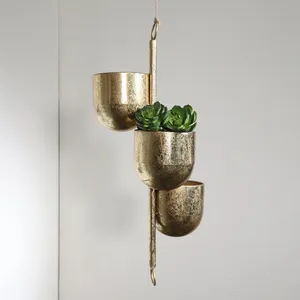 Hanging Metal Planter Copper Metal Farmhouse Style Hanging Planter Flowers and Plants <b>Decoration</b> Indoor Use in High Selling - Product Image 5