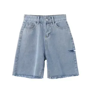 Shorts en jean tendance pour femmes, nouvelle collection, extensibles, décontractés, légers, dernières arrivées, durables, unisexes. - Product Image 3