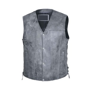 Gilet de moto en cuir avec fermeture à bouton de couleur rose, gilet professionnel, prix raisonnable, grande taille, gilet en cuir pour femmes - Product Image 6