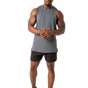 Camiseta Deportiva al por Mayor para Hombre, Camiseta sin Mangas de Verano, Ropa de Gimnasio de Elastano, Ajuste Muscular, Color Sólido, Algodón Premium, Spandex, Camiseta sin Mangas para Hombre - Product Image 6