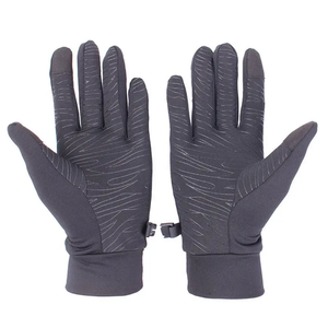 Acheter des gants de course thermiques gris imprimés personnalisés légers hiver écran tactile sport gants de cyclisme - Product Image 1