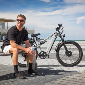 Bicicleta de montaña eléctrica personalizada de 2000W, Centro de bicicleta eléctrica de doble motor, <span class=keywords><strong>amortiguador</strong></span> para bicicletas eléctricas de viaje en ciudad, bicicleta eléctrica - Product Image 3